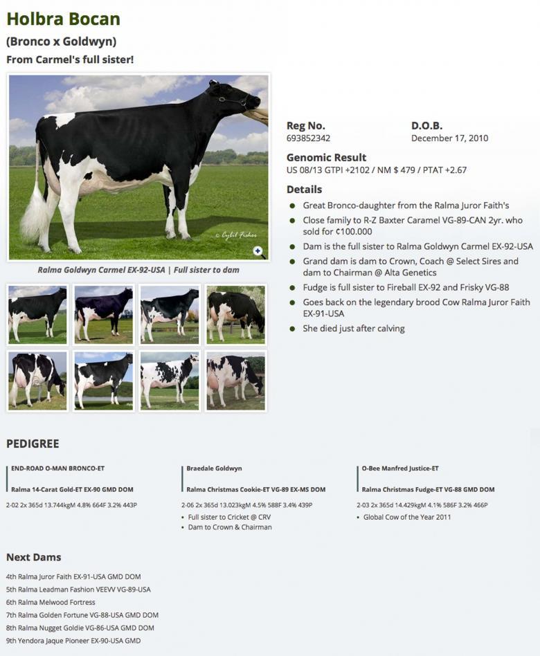 Datasheet for #4 Sully Hart MERIDIAN x Holbra Bocan